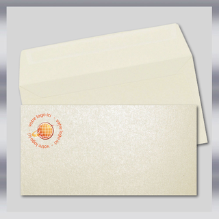 Enveloppe faire-part ivoire irisée 110x220 DL luxe
