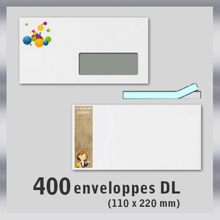 400 enveloppes DL 110x220