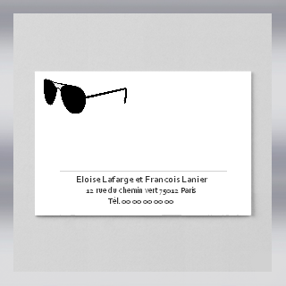 Lunetier opticien carte correspondance