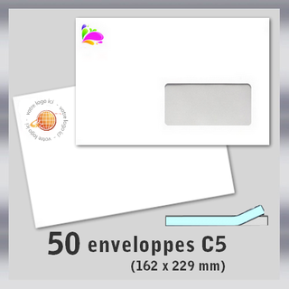 50 enveloppes C5 162x229