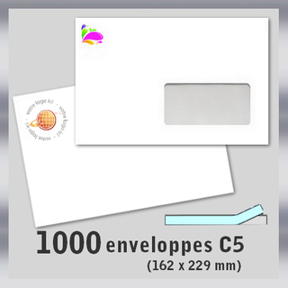 1000 enveloppes C5 162x229