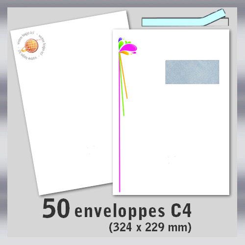 Enveloppe petit format 62×94 impression quadri – Imprimerie ICB